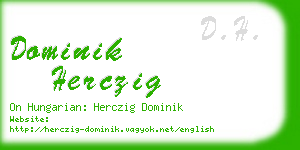 dominik herczig business card